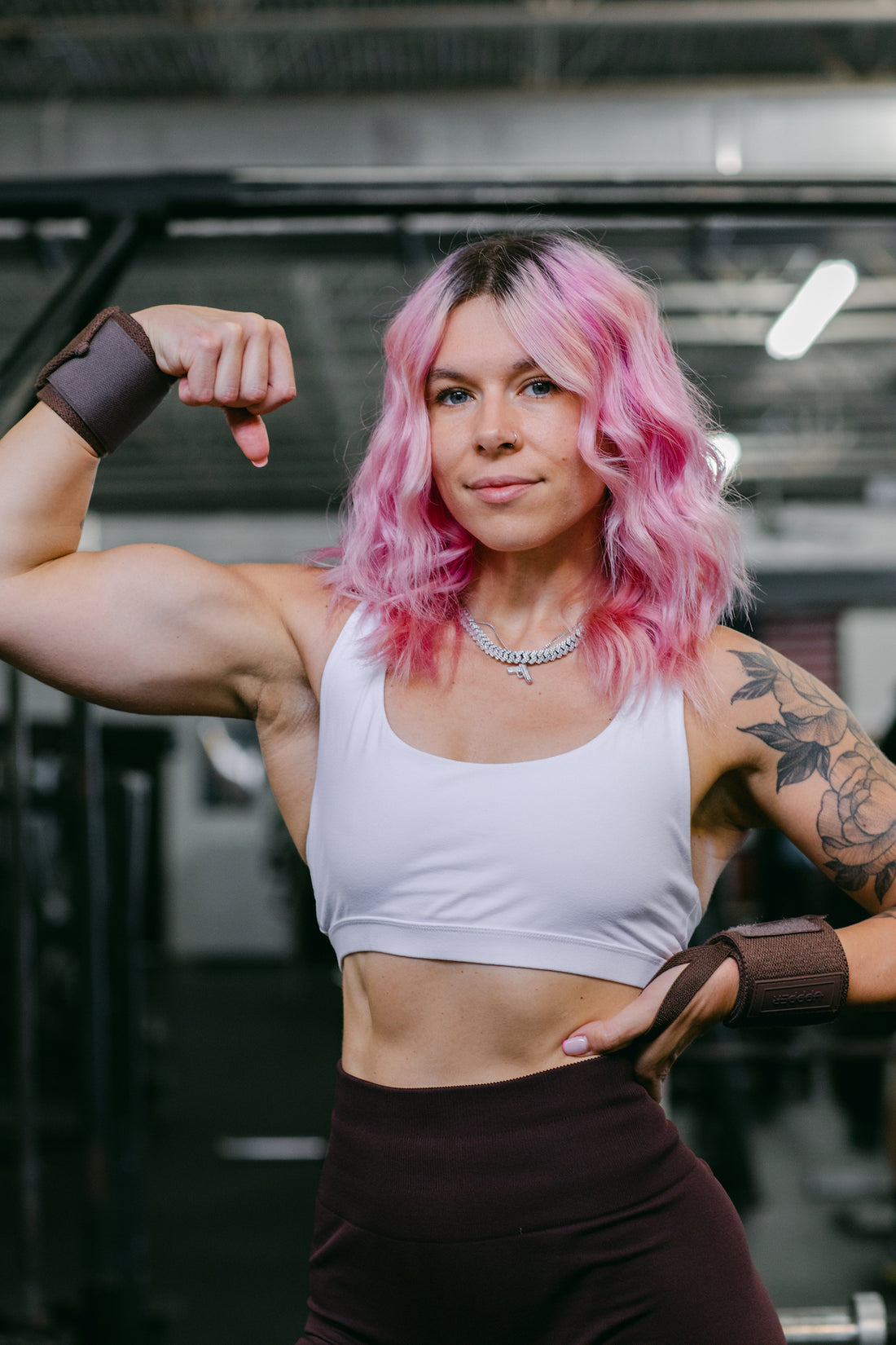 woman flexing biceps