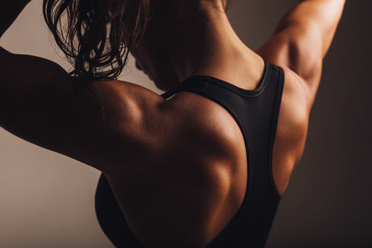 womans toned back