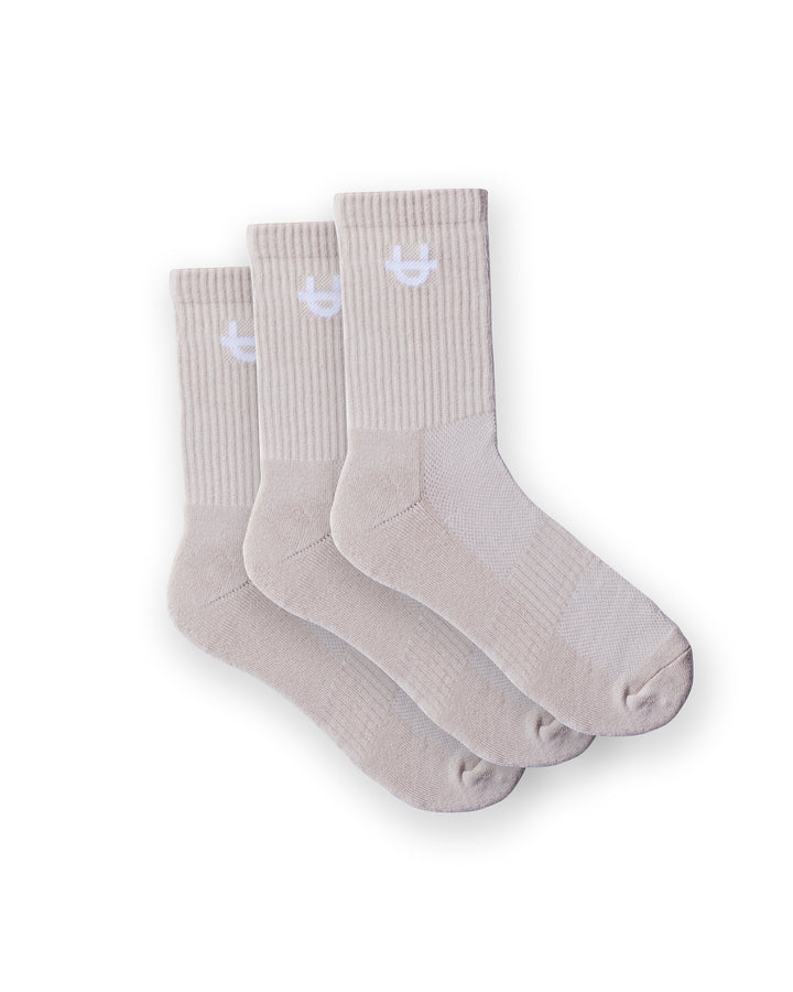 Pack de 3 Chaussettes Mi-mollet Originales Beige